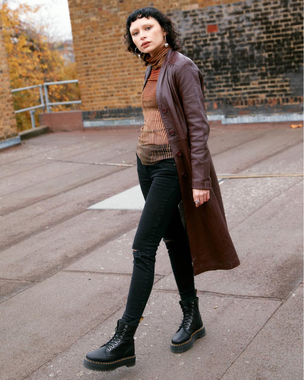 Pánské Boty na Platformy Dr Martens Jadon III Pisa Leather Černé | 50634271