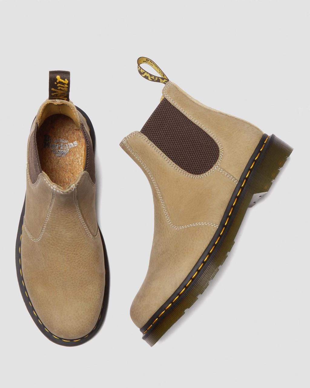 Pánské Chelsea Boty Dr Martens 2976 Tumbled Nubuck Leather Hnědé | 68807546