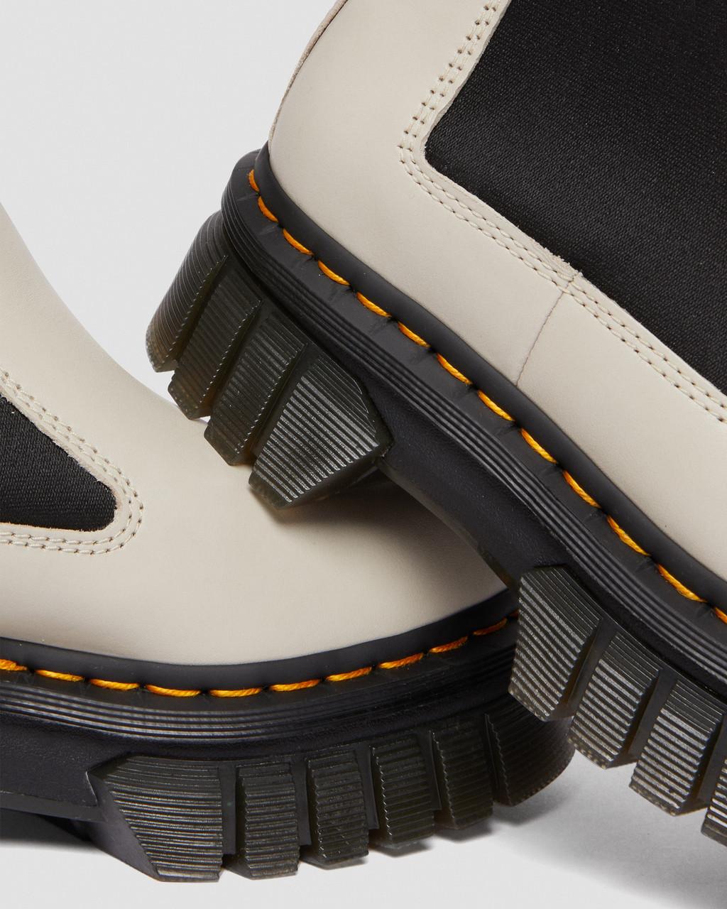 Pánské Chelsea Boty Dr Martens Audrick Nappa Leather Platform Bílé | 50488392
