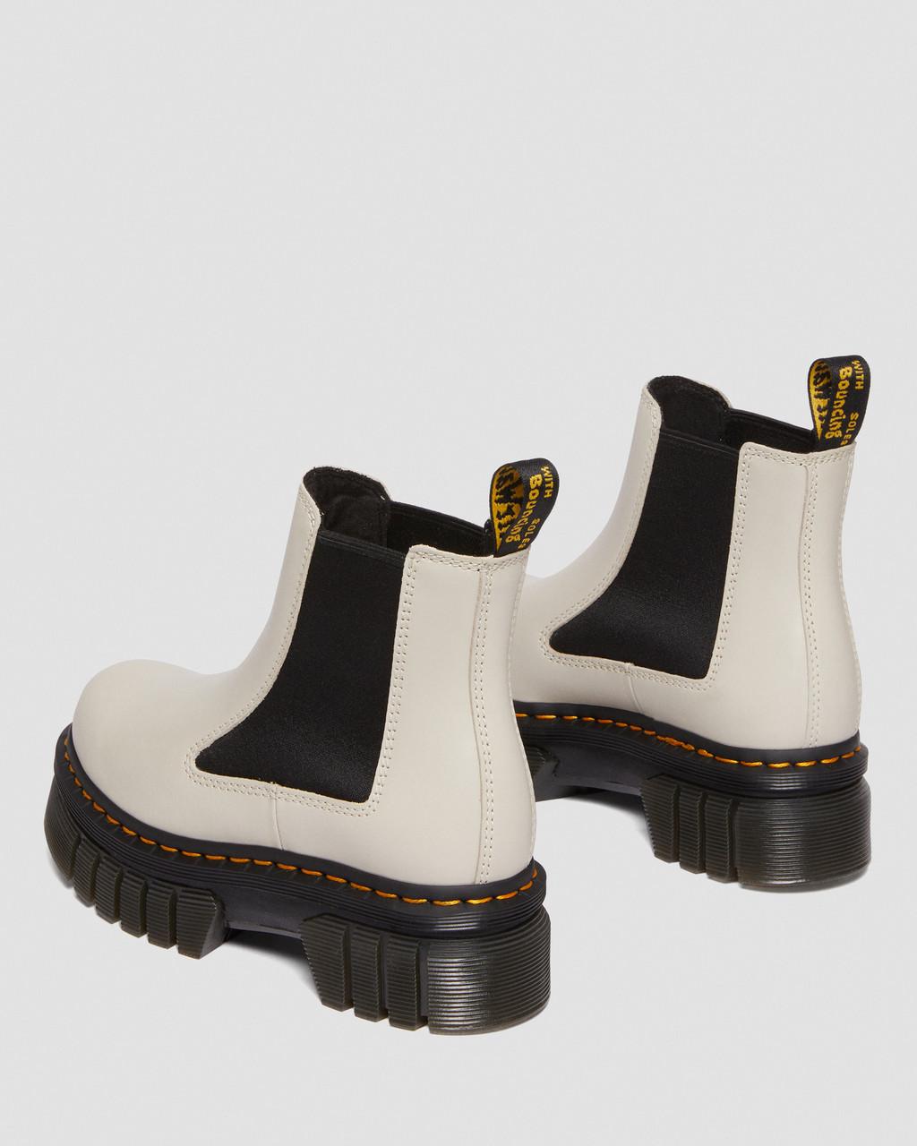 Pánské Chelsea Boty Dr Martens Audrick Nappa Leather Platform Bílé | 50488392