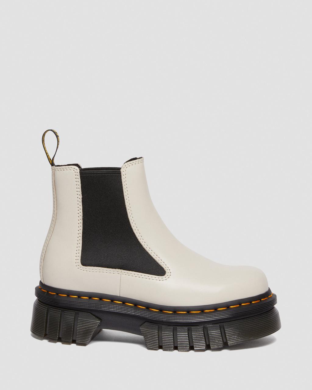 Pánské Chelsea Boty Dr Martens Audrick Nappa Leather Platform Bílé | 50488392