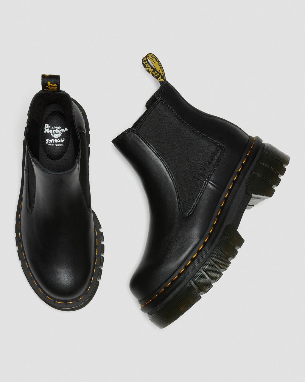 Pánské Chelsea Boty Dr Martens Audrick Nappa Leather Platform Černé | 36874881