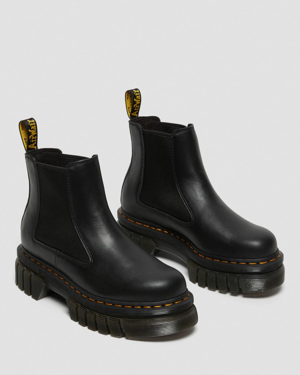Pánské Chelsea Boty Dr Martens Audrick Nappa Leather Platform Černé | 36874881