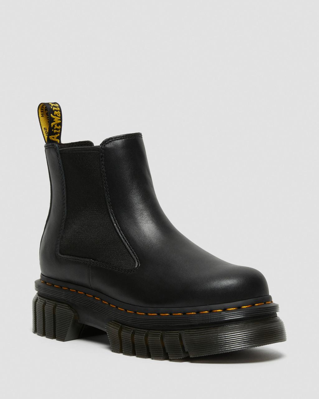 Pánské Chelsea Boty Dr Martens Audrick Nappa Leather Platform Černé | 36874881
