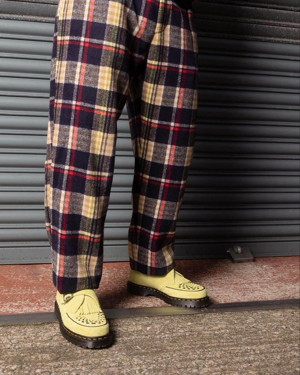 Pánské Creepers Boty Dr Martens Ramsey Suede Kiltie Buckle Zelene | 94543043