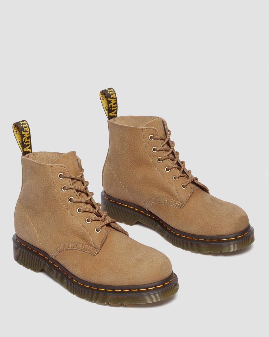 Pánské Kotníkové Boty Dr Martens 101 Tumbled Nubuck Leather Hnědé | 92892793