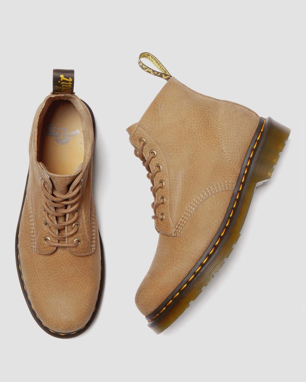Pánské Kotníkové Boty Dr Martens 101 Tumbled Nubuck Leather Hnědé | 92892793