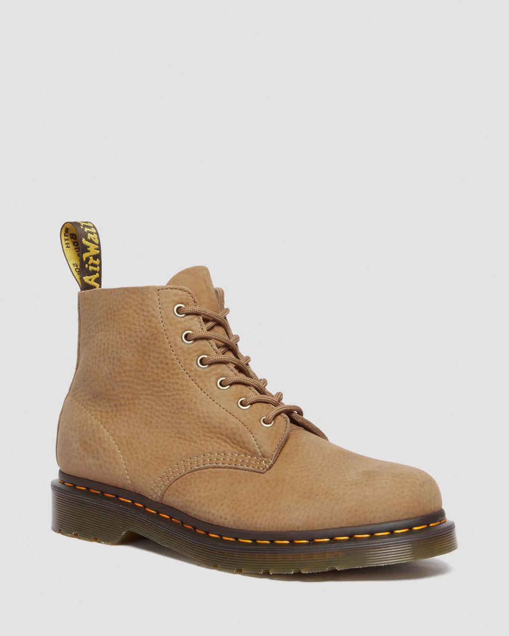 Pánské Kotníkové Boty Dr Martens 101 Tumbled Nubuck Leather Hnědé | 92892793