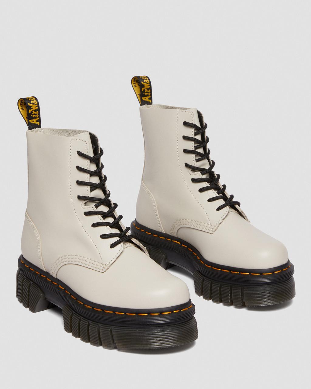 Pánské Kotníkové Boty Dr Martens Audrick Nappa Leather Platform Bílé | 85243339