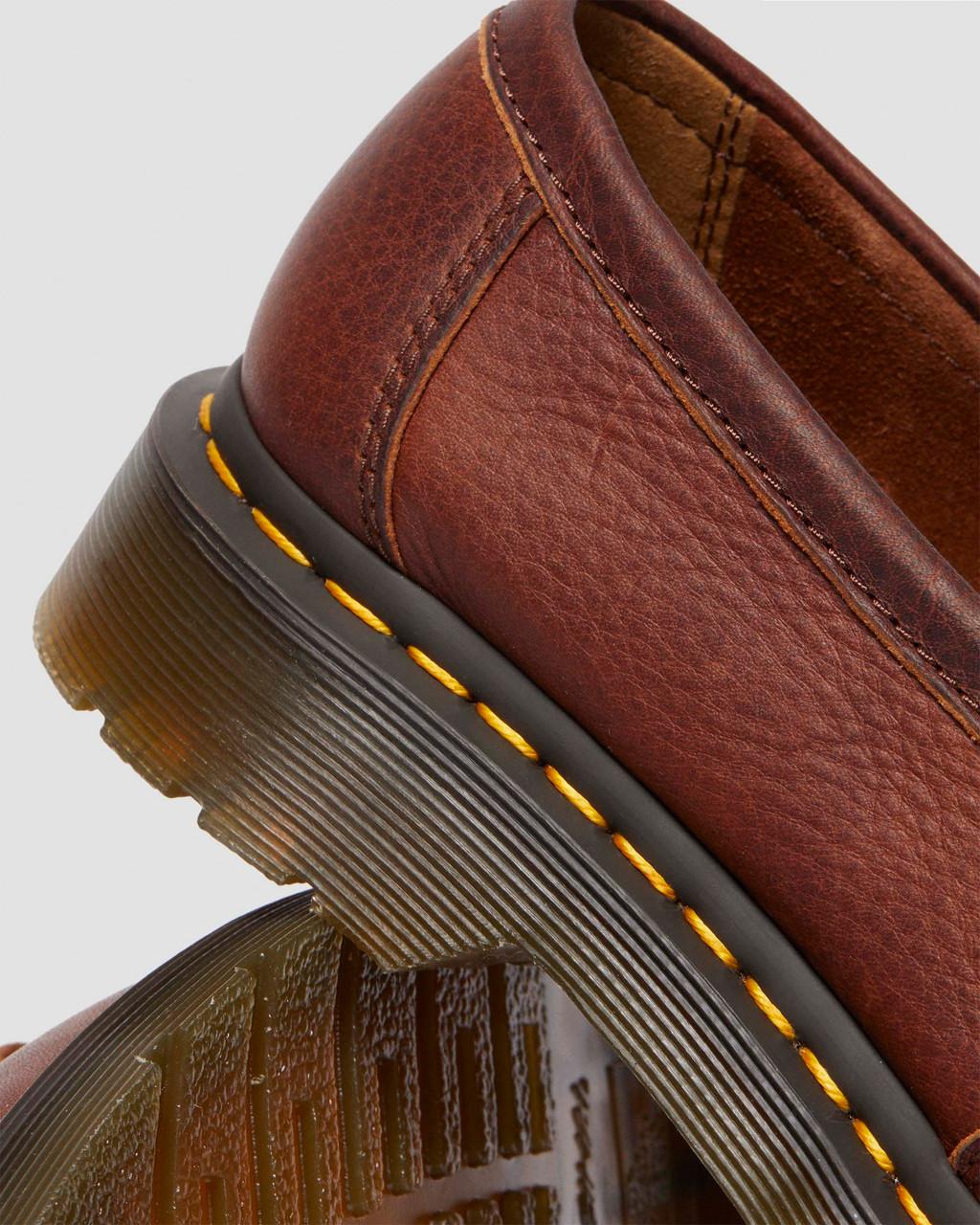 Pánské Loafers Dr Martens Adrian Ambassador Yellow Stitch Leather Vínové | 27030092