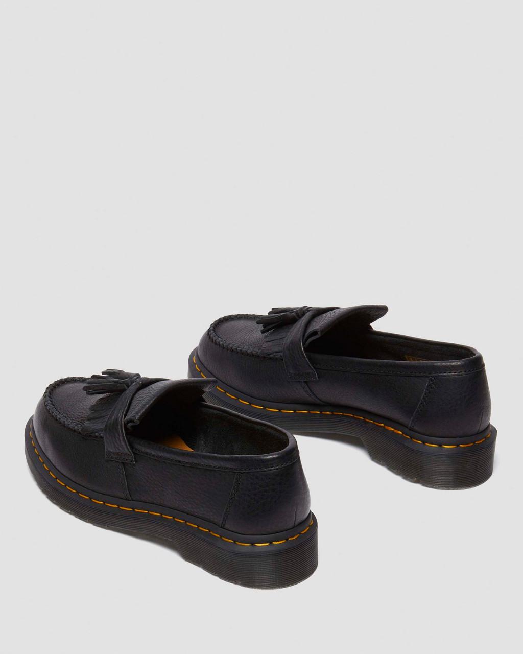 Pánské Loafers Dr Martens Adrian Ambassador Yellow Stitch Leather Černé | 59937301