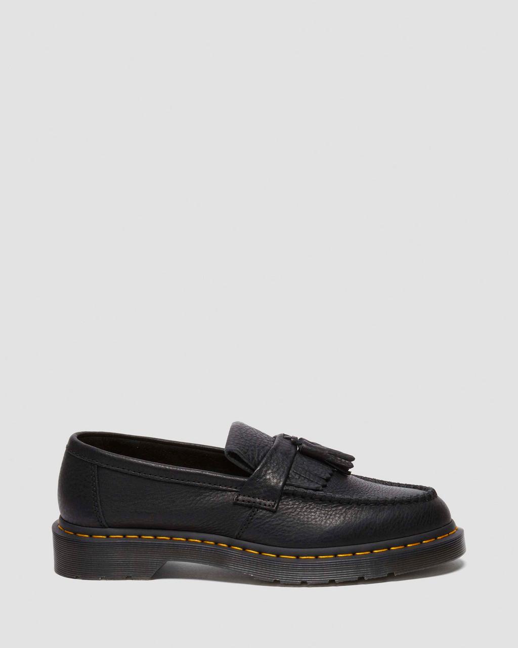 Pánské Loafers Dr Martens Adrian Ambassador Yellow Stitch Leather Černé | 59937301