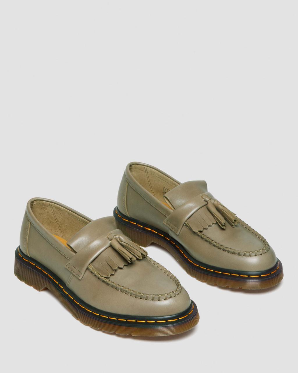 Pánské Loafers Dr Martens Adrian Carrara Leather Tassel Olivy Zelené | 83508119