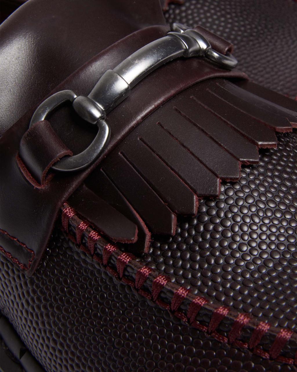 Pánské Loafers Dr Martens Adrian Snaffle Pebble Grain Leather Kiltie Vínové | 37512893