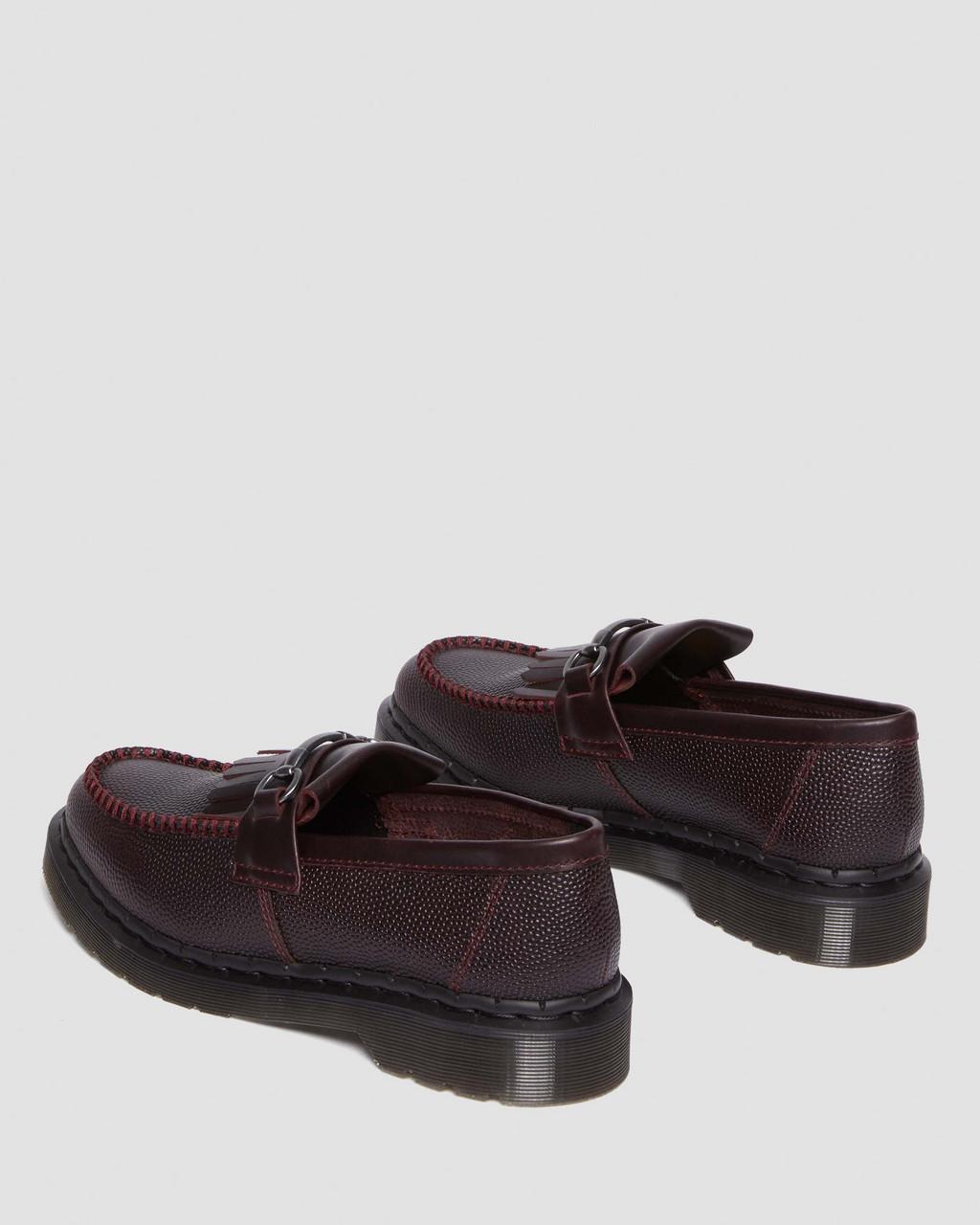 Pánské Loafers Dr Martens Adrian Snaffle Pebble Grain Leather Kiltie Vínové | 37512893