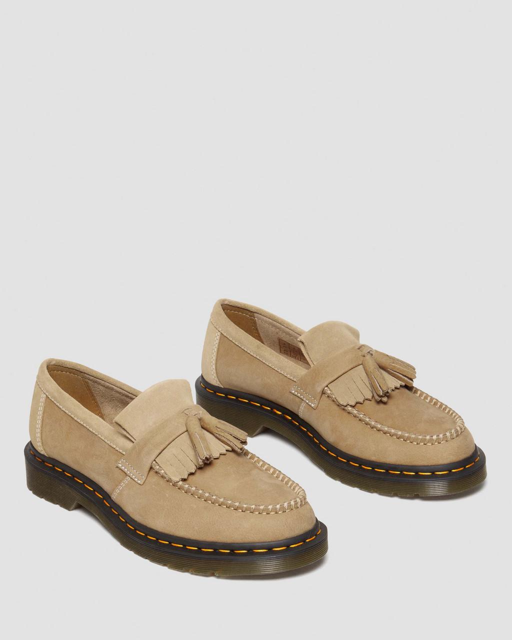 Pánské Loafers Dr Martens Adrian Tumbled Nubuck Leather Tassel Hnědé | 33665163