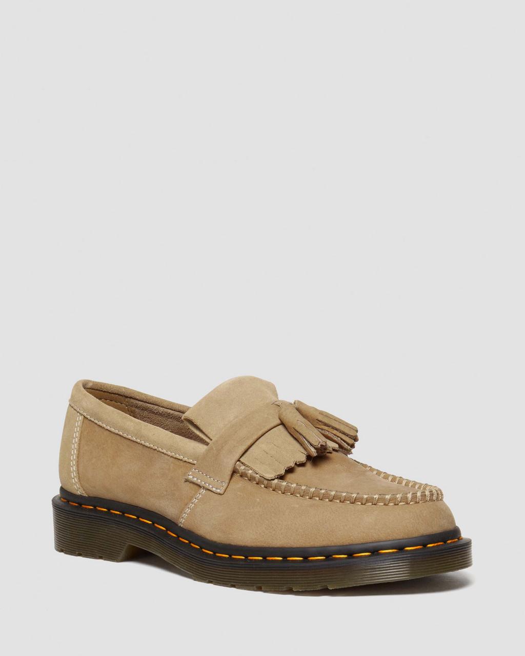 Pánské Loafers Dr Martens Adrian Tumbled Nubuck Leather Tassel Hnědé | 33665163