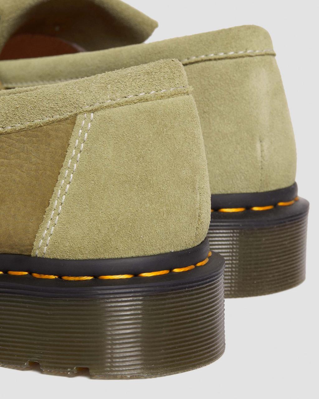 Pánské Loafers Dr Martens Adrian Tumbled Nubuck Leather Tassel Olivy Zelené | 68833193
