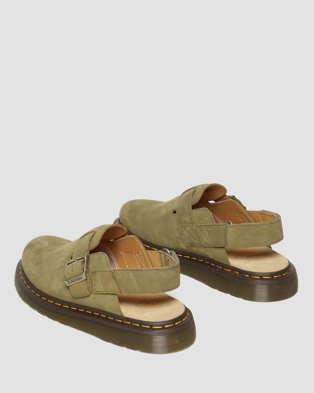 Pánské Mules Dr Martens Jorge II Tumbled Nubuck Leather Slingback Olivy Zelené | 30120852