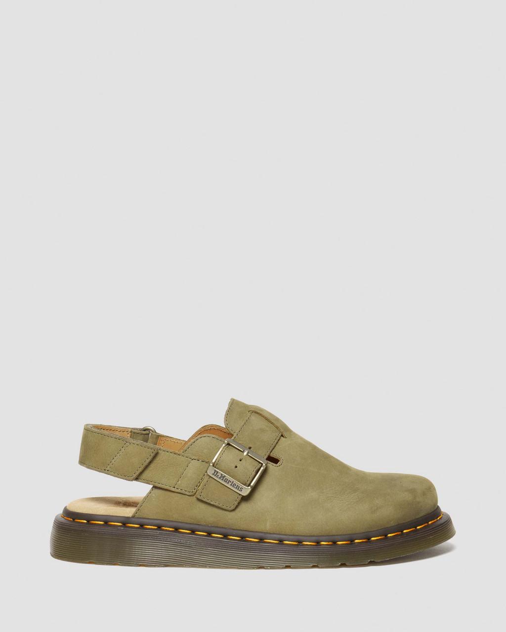 Pánské Mules Dr Martens Jorge II Tumbled Nubuck Leather Slingback Olivy Zelené | 30120852