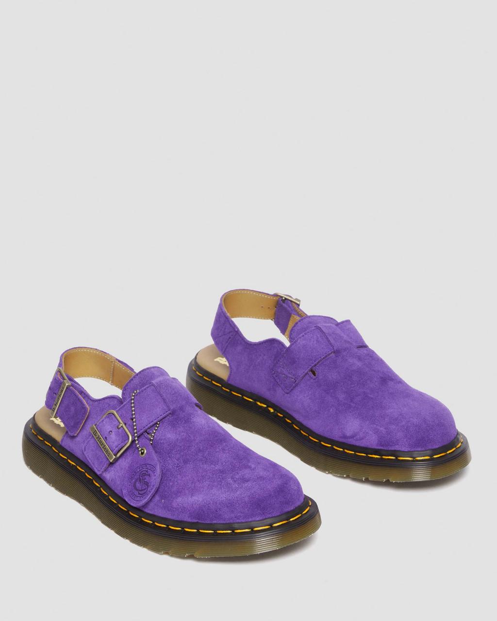 Pánské Mules Dr Martens Jorge Made in England Suede Slingback Fialové | 91230998