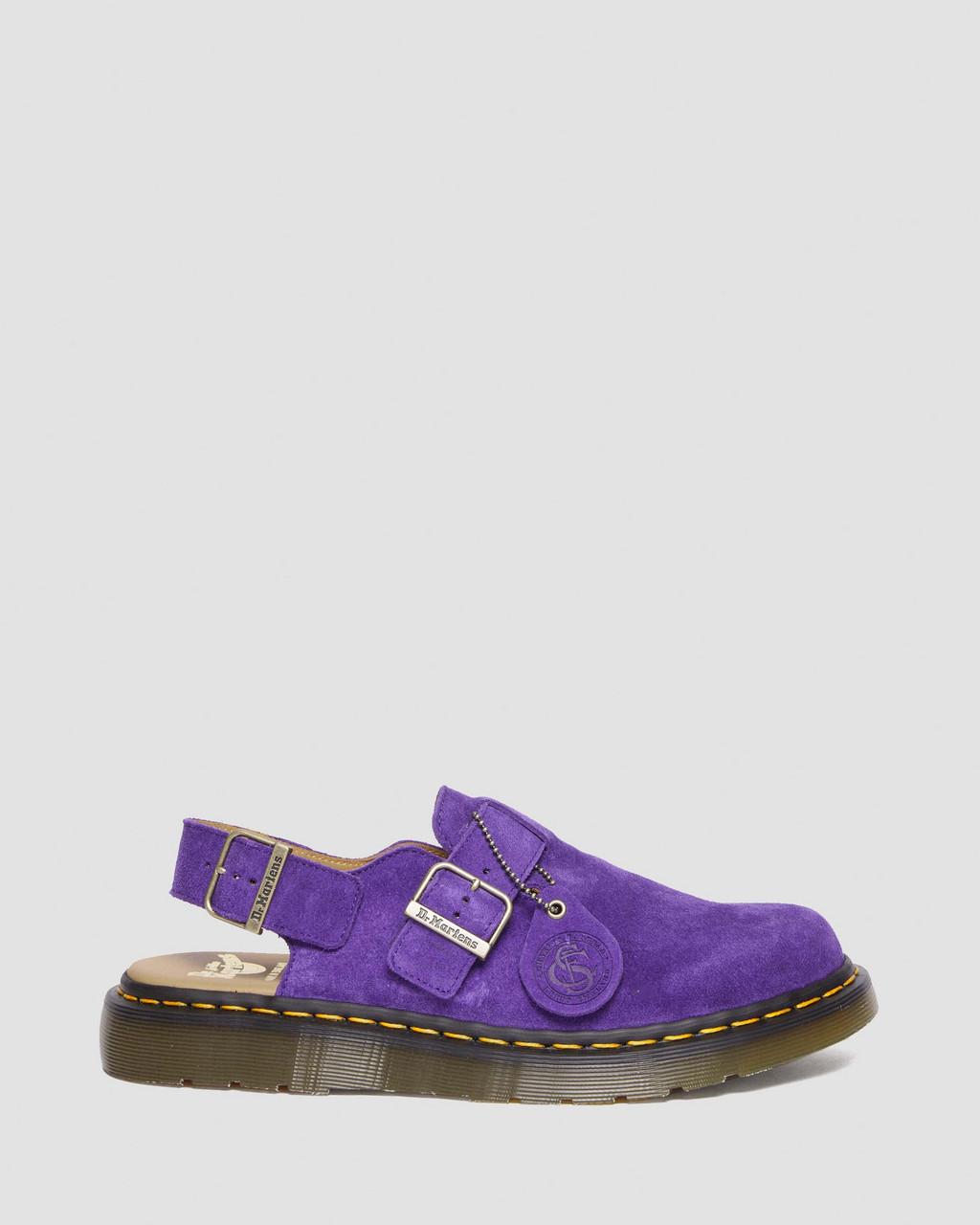 Pánské Mules Dr Martens Jorge Made in England Suede Slingback Fialové | 91230998