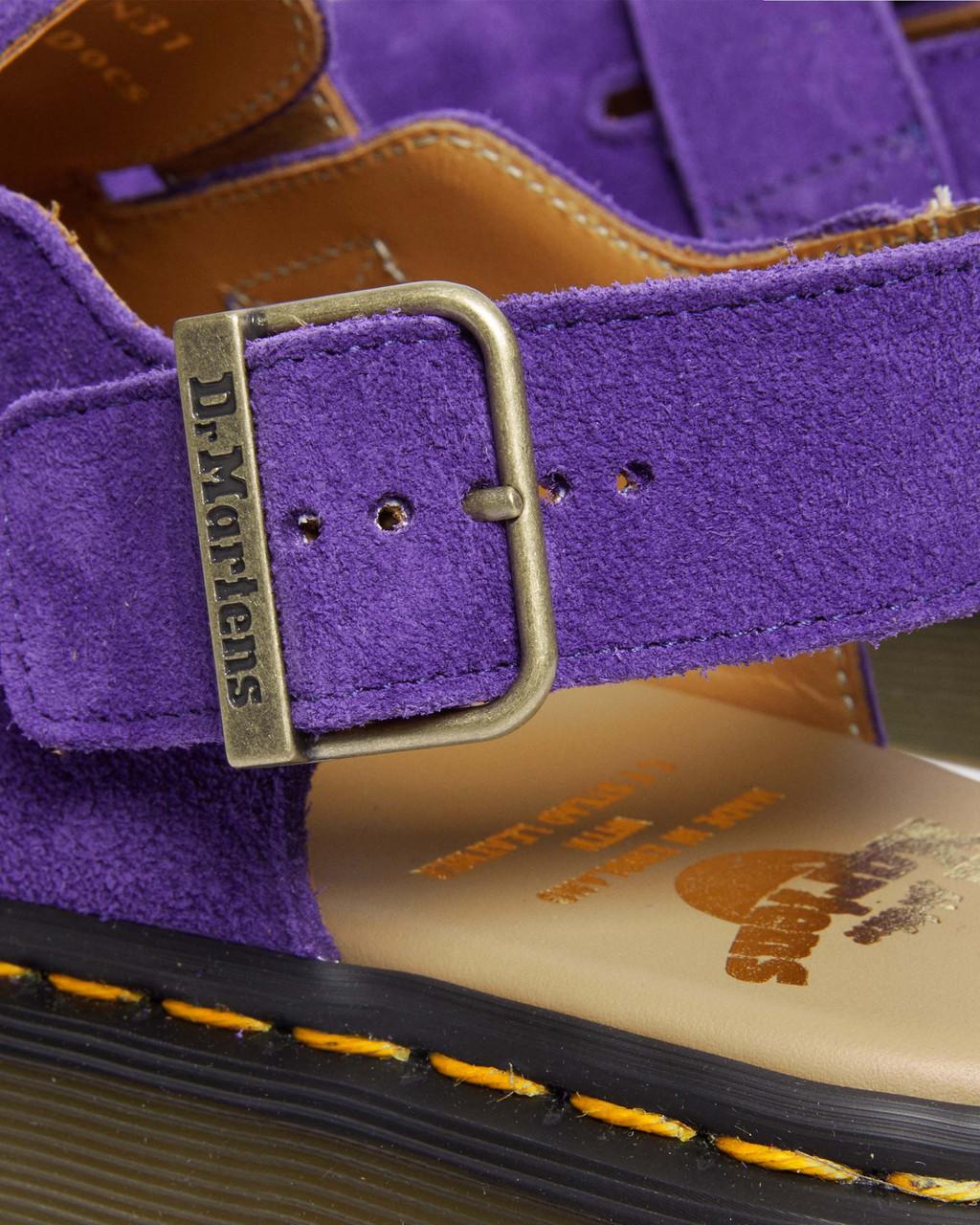 Pánské Mules Dr Martens Jorge Made in England Suede Slingback Fialové | 91230998