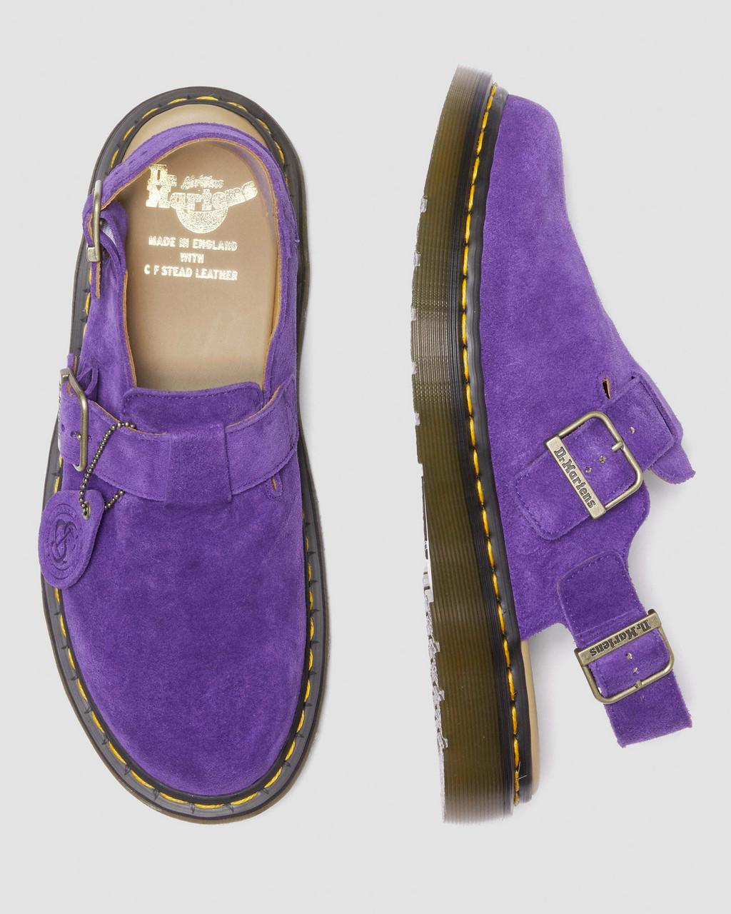 Pánské Mules Dr Martens Jorge Made in England Suede Slingback Fialové | 91230998