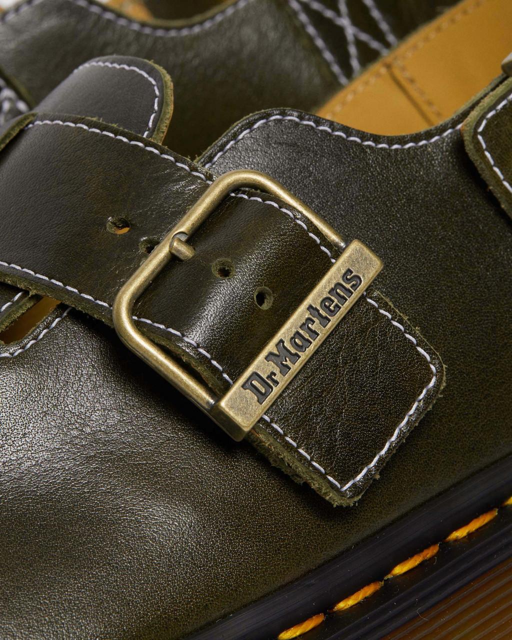 Pánské Mules Dr Martens Jorge Made in England Classic Leather Slingback Olivy Zelené | 44477864