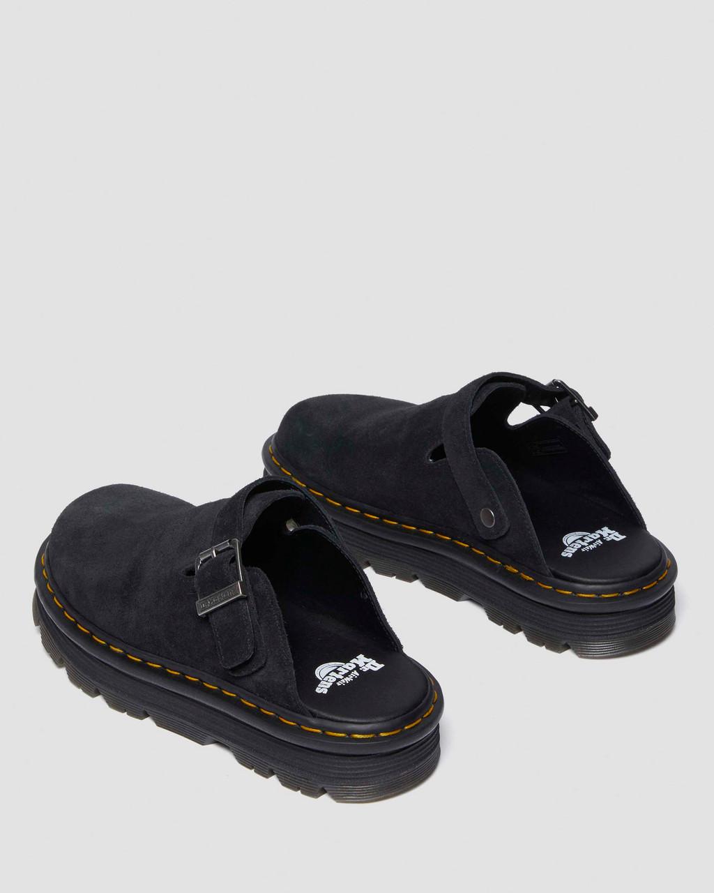 Pánské Mules Dr Martens Zebzag Suede Slingback Platform Černé | 15176415