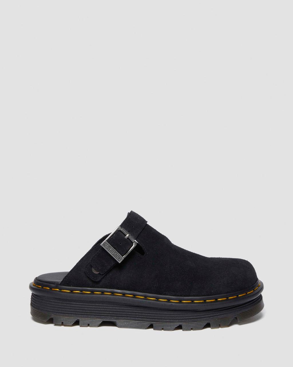 Pánské Mules Dr Martens Zebzag Suede Slingback Platform Černé | 15176415