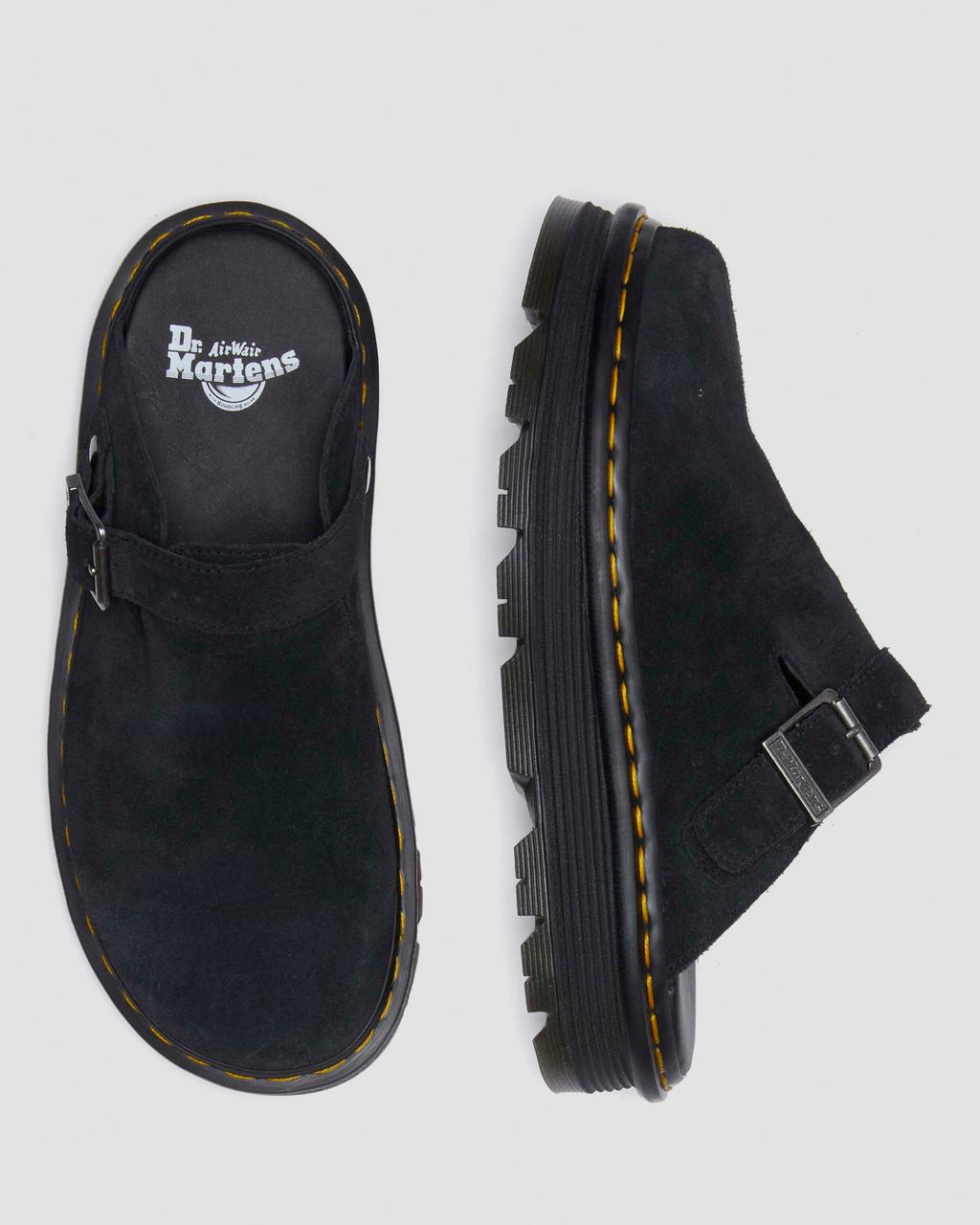 Pánské Mules Dr Martens Zebzag Suede Slingback Platform Černé | 15176415