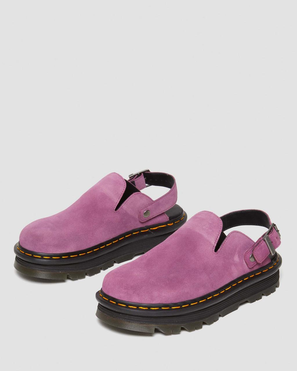Pánské Mules Dr Martens Zebzag Suede Slingback Platform Fialové | 61972152