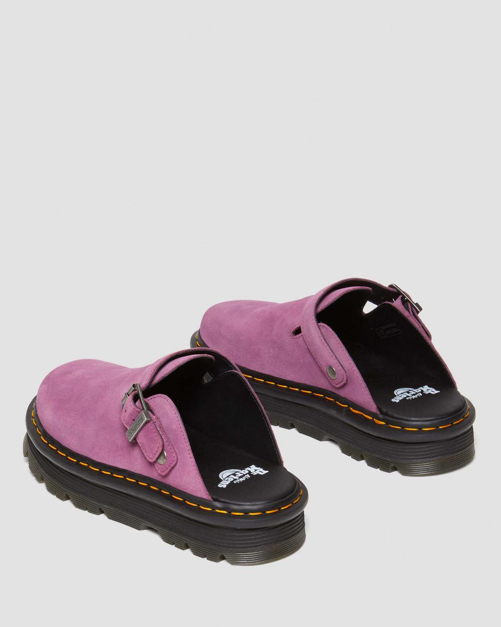 Pánské Mules Dr Martens Zebzag Suede Slingback Platform Fialové | 61972152