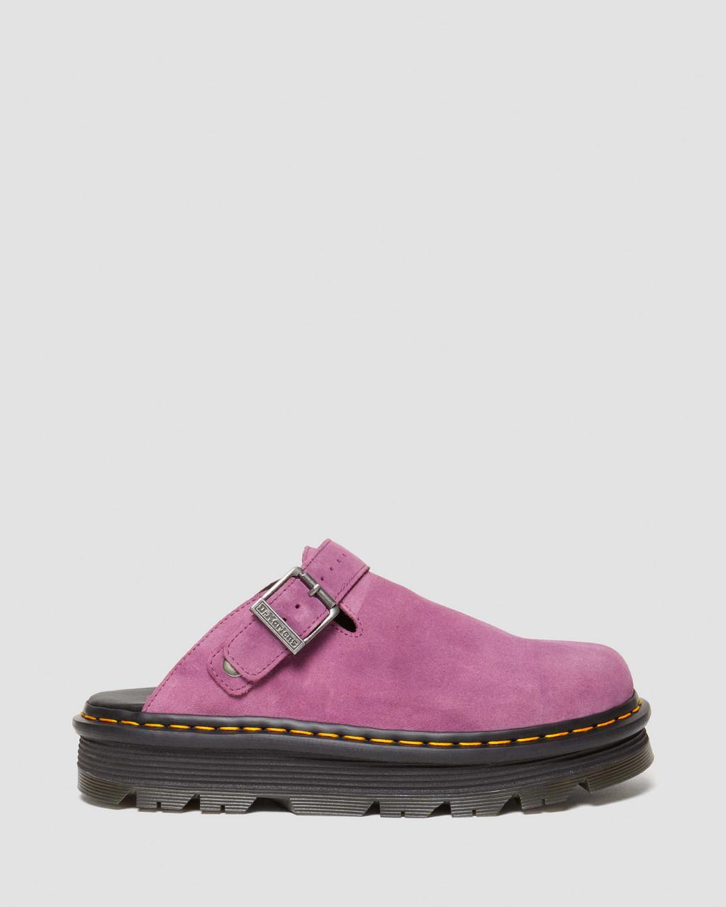 Pánské Mules Dr Martens Zebzag Suede Slingback Platform Fialové | 61972152