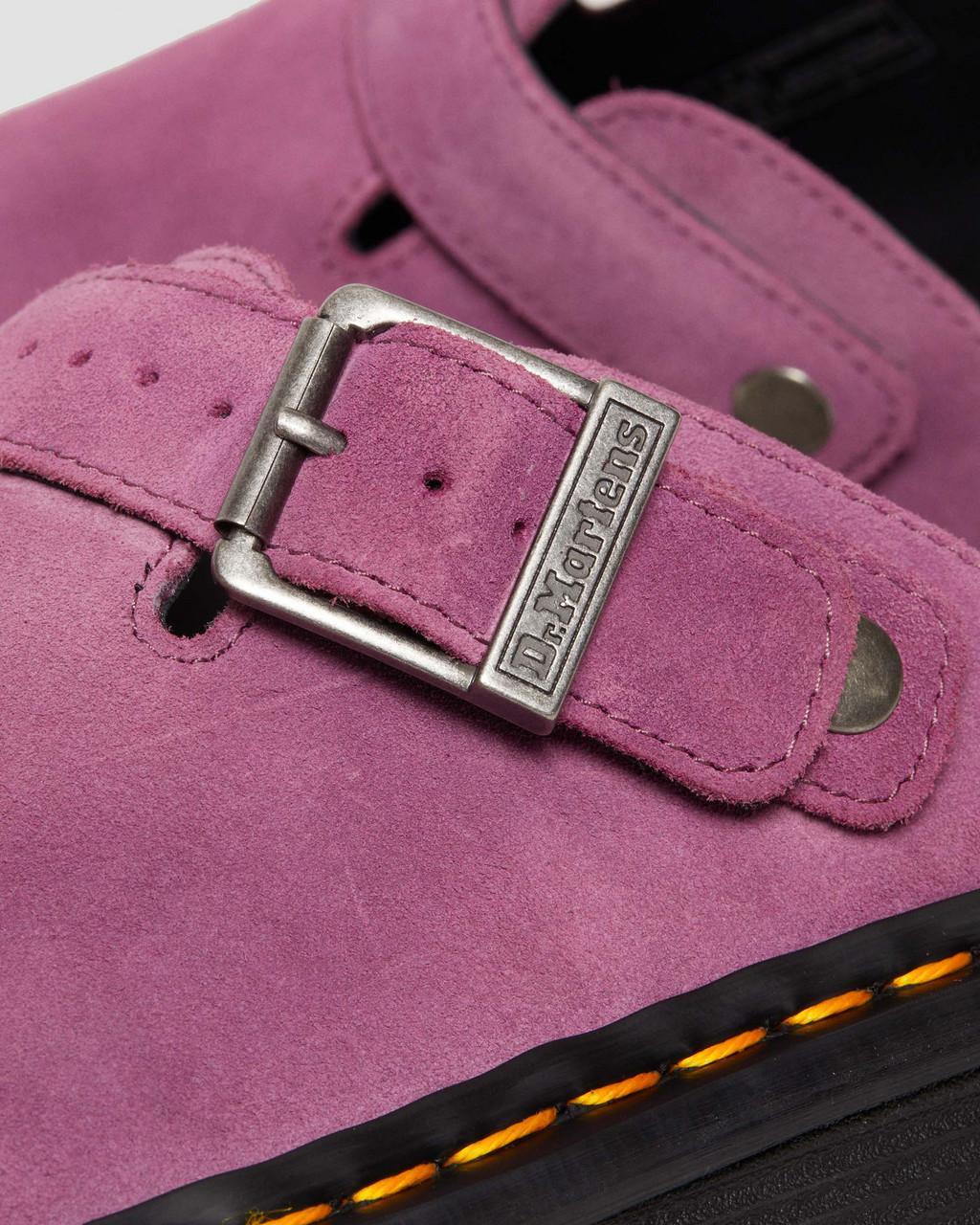 Pánské Mules Dr Martens Zebzag Suede Slingback Platform Fialové | 61972152