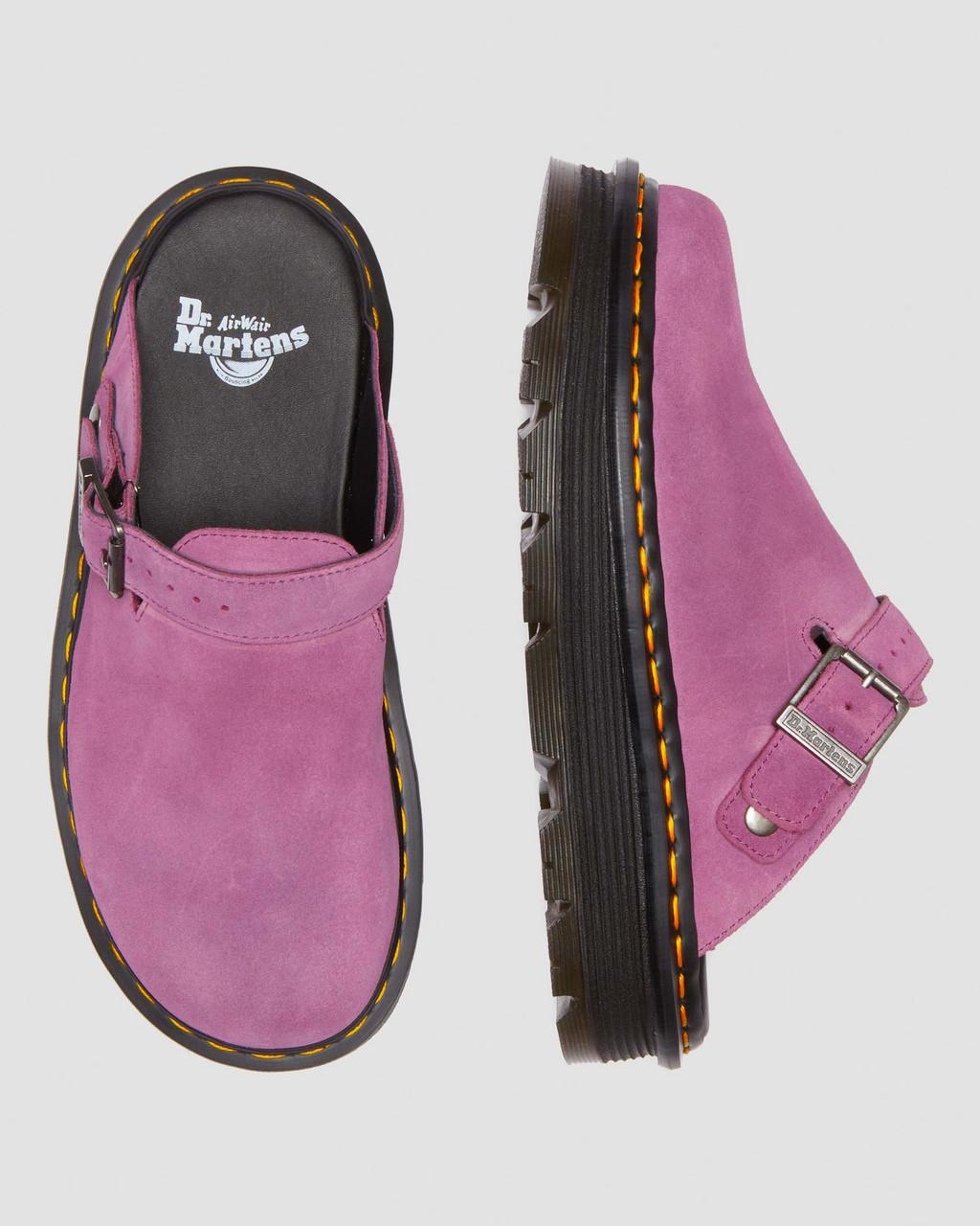 Pánské Mules Dr Martens Zebzag Suede Slingback Platform Fialové | 61972152