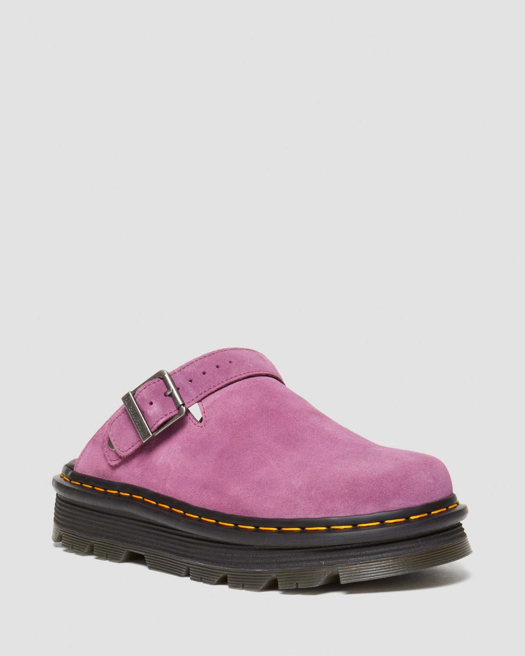 Pánské Mules Dr Martens Zebzag Suede Slingback Platform Fialové | 61972152