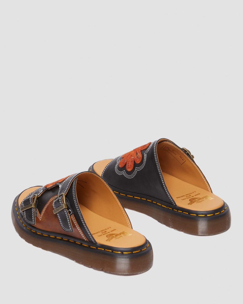 Pánské Nazouváky Dr Martens Dayne Made in England Leather & Suede Applique Černé | 31189378