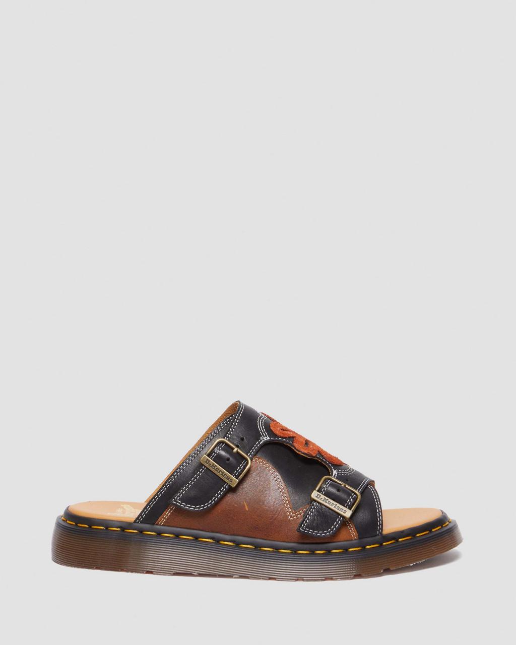 Pánské Nazouváky Dr Martens Dayne Made in England Leather & Suede Applique Černé | 31189378