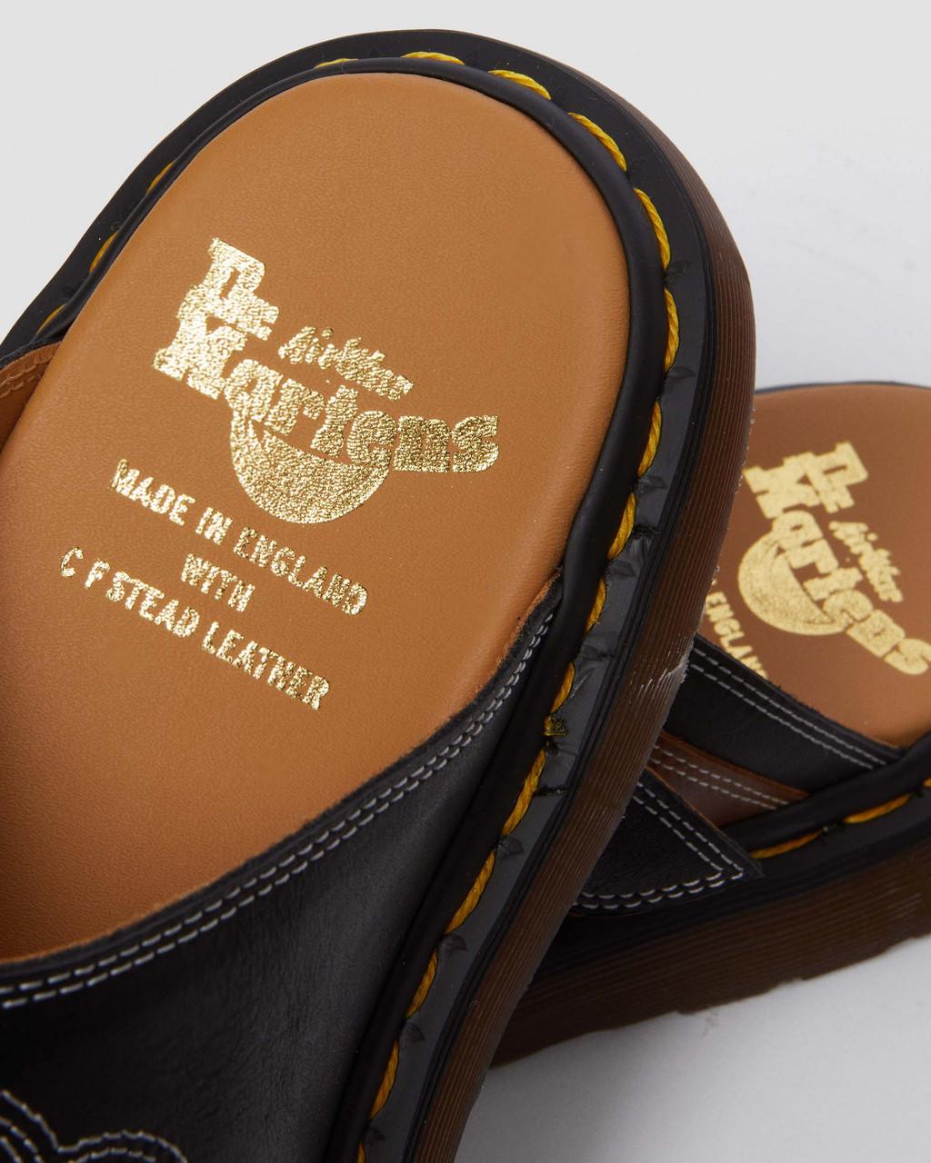 Pánské Nazouváky Dr Martens Dayne Made in England Leather & Suede Applique Černé | 31189378