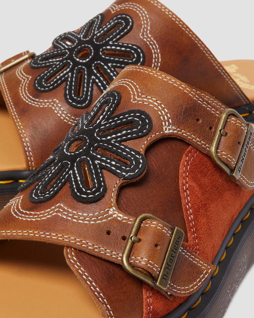 Pánské Nazouváky Dr Martens Dayne Made in England Leather & Suede Applique Hnědé | 81271719