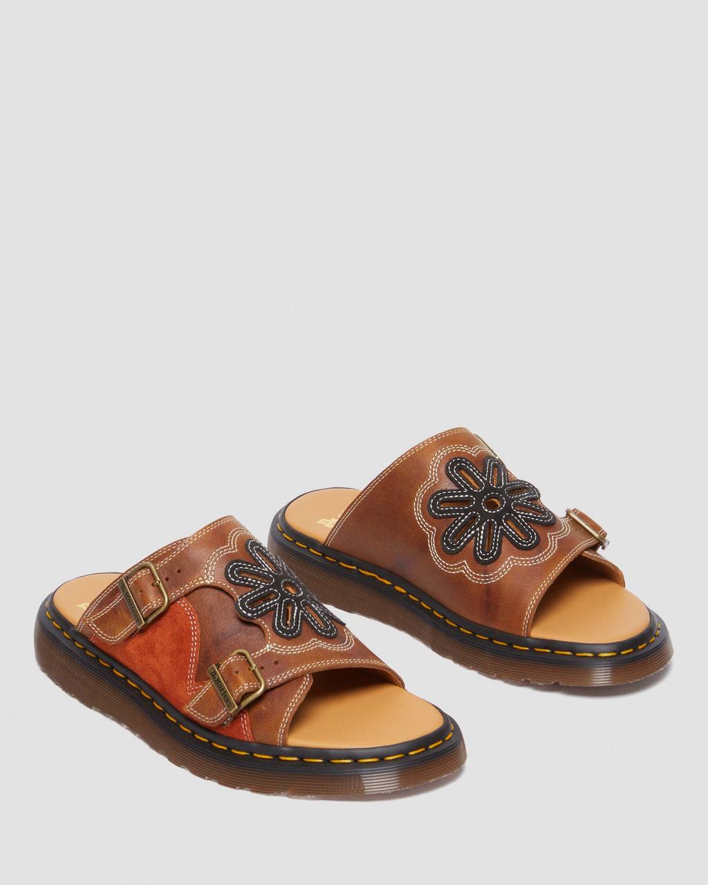 Pánské Nazouváky Dr Martens Dayne Made in England Leather & Suede Applique Hnědé | 81271719