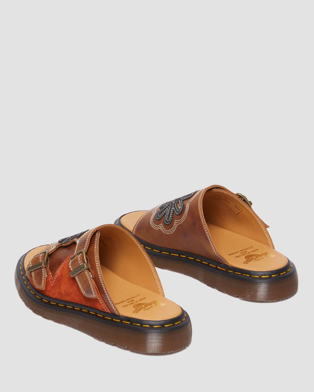 Pánské Nazouváky Dr Martens Dayne Made in England Leather & Suede Applique Hnědé | 81271719