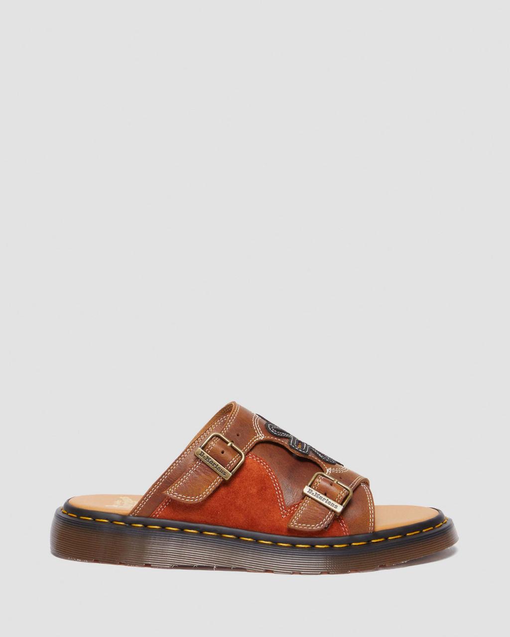 Pánské Nazouváky Dr Martens Dayne Made in England Leather & Suede Applique Hnědé | 81271719