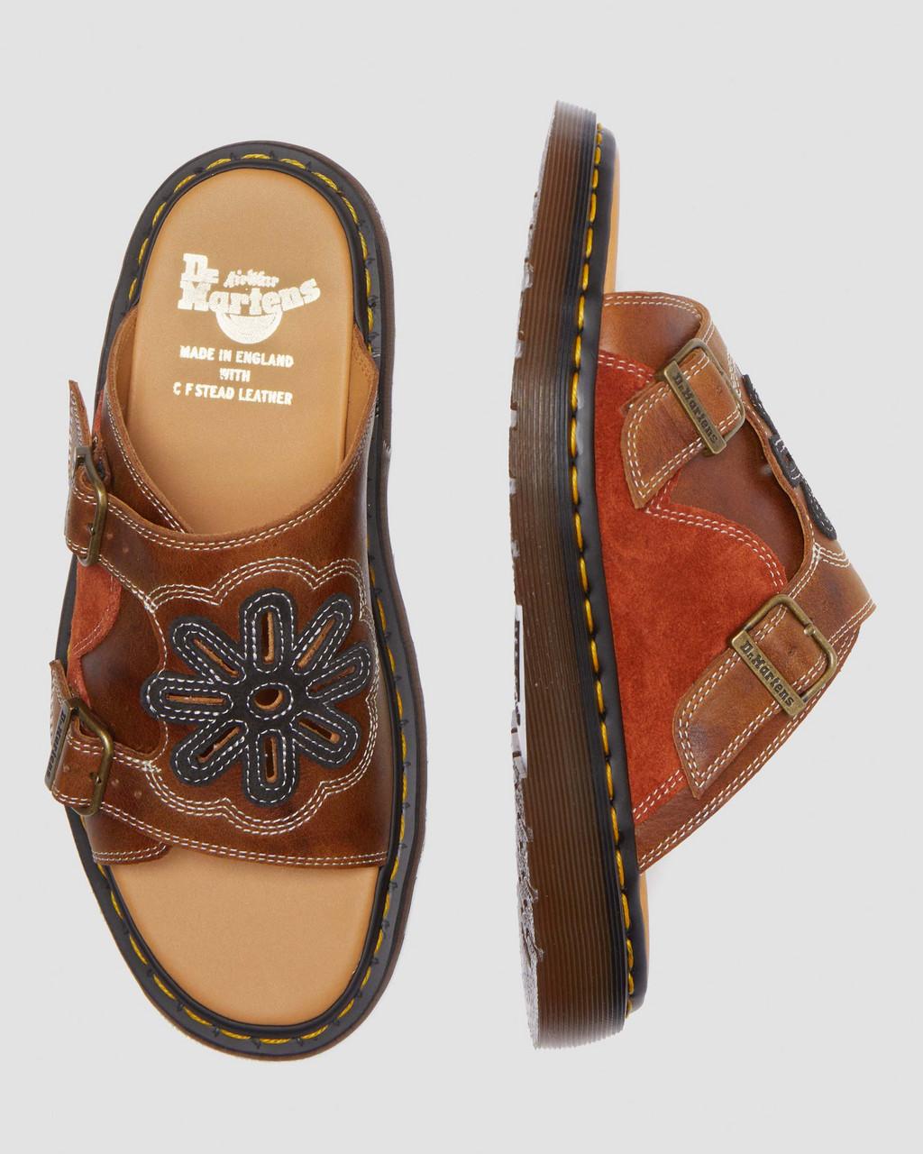 Pánské Nazouváky Dr Martens Dayne Made in England Leather & Suede Applique Hnědé | 81271719