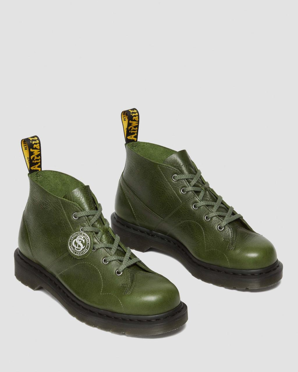 Pánské Opičí Boty Dr Martens Church Buckingham Leather Zelene | 83076665