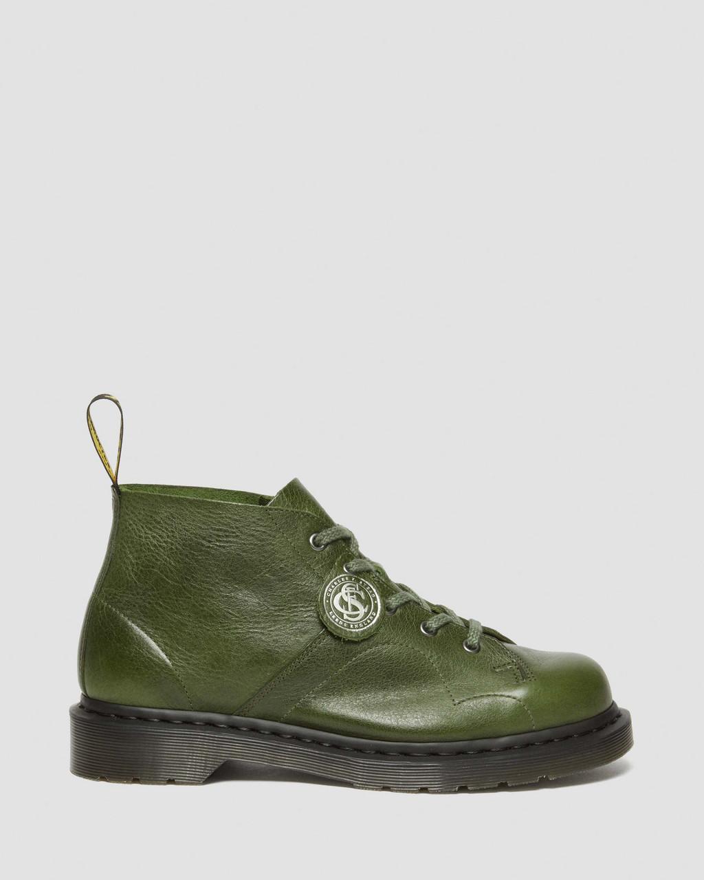 Pánské Opičí Boty Dr Martens Church Buckingham Leather Zelene | 83076665