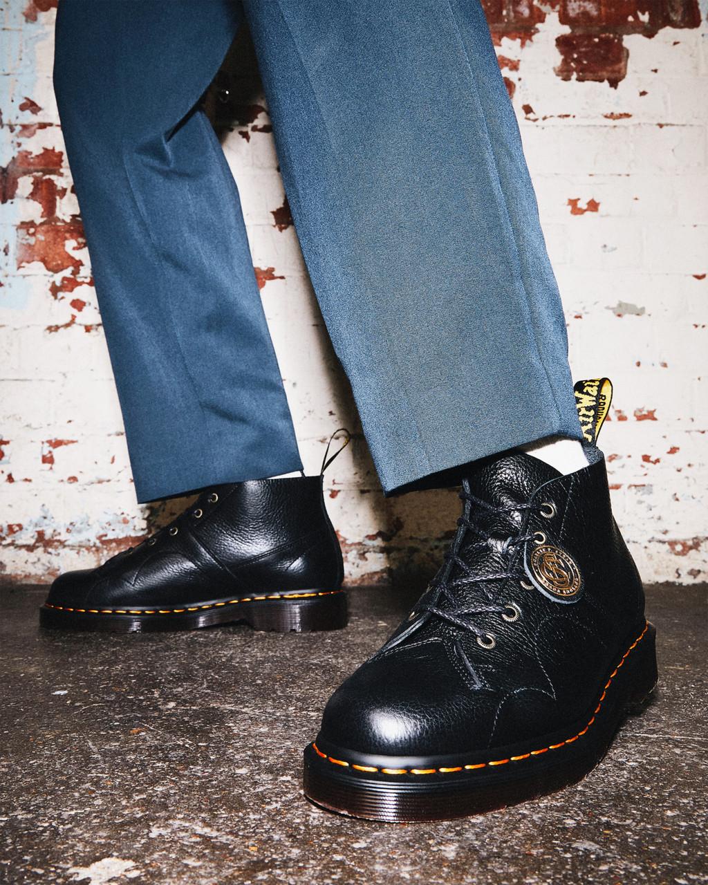 Pánské Opičí Boty Dr Martens Church Buckingham Leather Černé | 12740115
