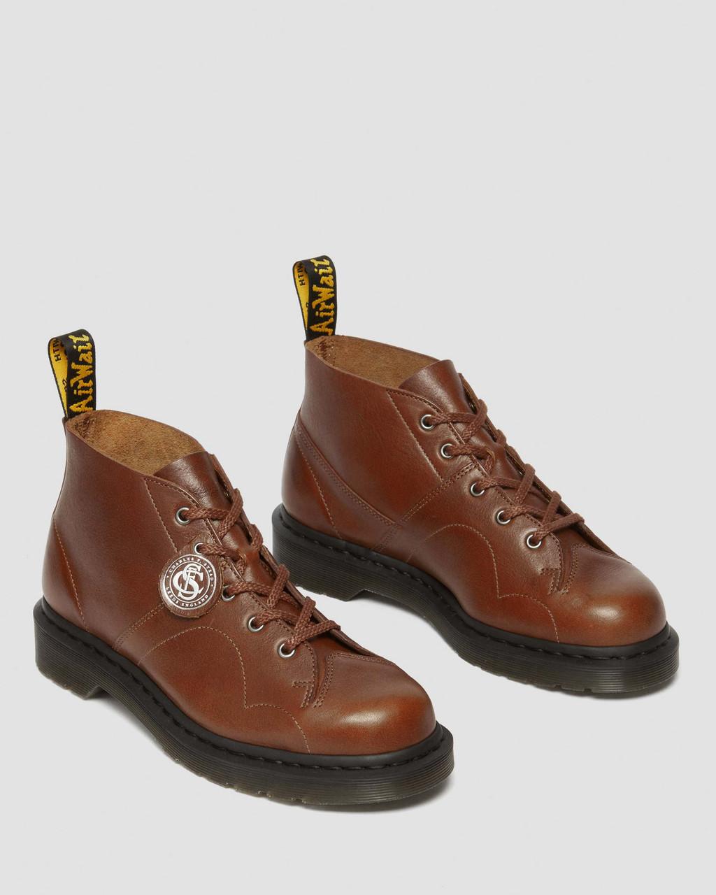 Pánské Opičí Boty Dr Martens Church Buckingham Leather Hnědé | 50009282